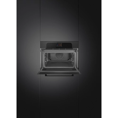 SMEG KOMPAKT KOMBINÁLT MIKROHULLÁMÚ SÜTŐ, Musa design, Galileo, 45 cm,TFT, fekete, Schuko