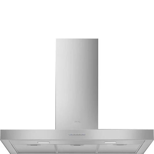 SMEG DESIGN PÁRAELSZÍVÓ, Universal design, "T" forma, 90 cm, 24 órás légszűrés, inox
