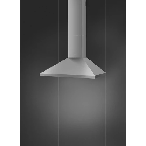 SMEG UNIVERSALE design kürtős fali páraelszívó, 90 cm, inox, 3+1 sebesség, szénszűrővel