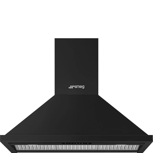 SMEG UNIVERSALE design kürtős fali páraelszívó, 90 cm, matt fekete