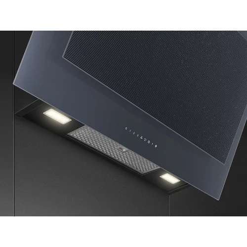 SMEG LINEA design vertikális fali páraelszívó, 90 cm, neptune szürke üveg