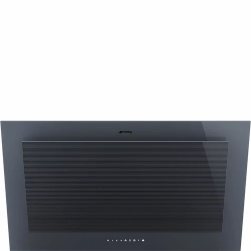 SMEG LINEA design vertikális fali páraelszívó, 90 cm, neptune szürke üveg