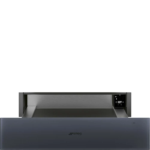 SMEG EDÉNYMELEGÍTŐ FIÓK, Linea design, újramelegítés, 15 cm, neptune szürke üveg