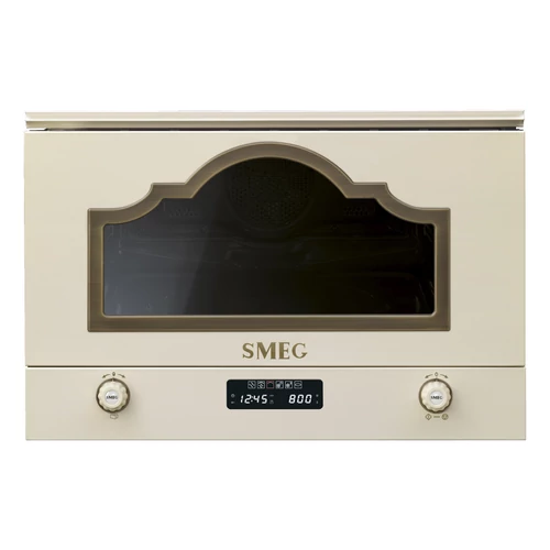 SMEG MIKROHULLÁMÚ SÜTŐ, Cortina design, beépíthető, 22 liter, bézs