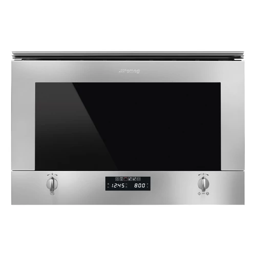 SMEG MIKROHULLÁMÚ SÜTŐ, Selezione design, beépíthető, 22 liter, 6 funkció, inox