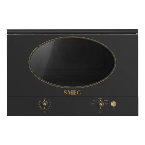 SMEG MIKROHULLÁMÚ SÜTŐ, Colonial design, beépíthető, 22 liter, antracit