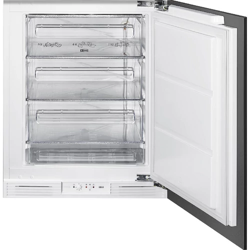 SMEG MUNKALAP ALÁ ÉPÍTHETŐ FAGYASZTÓ, 60x82-87 cm, fordítható ajtó, fehér