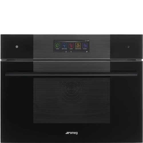 SMEG KOMPAKT OMNICHEF HÁROM AZ EGYBEN SÜTŐ, Linea design, Galileo, 45 cm, nagy TFT, mélyfekete üveg