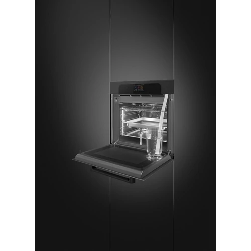 SMEG OMNICHEF SÜTŐ, Musa design, Galileo, 60 cm, fekete, Schuko