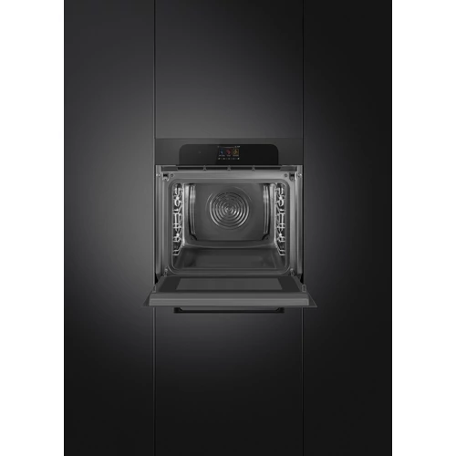 SMEG OMNICHEF SÜTŐ, Musa design, Galileo, 60 cm, fekete, Schuko
