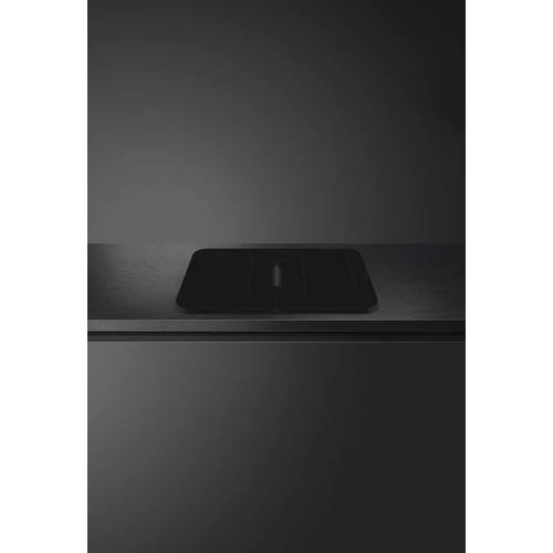 SMEG PÁRAELSZÍVÓVAL INTEGRÁLT INDUKCIÓS FŐZŐLAP, Isola design, Alta kollekció, 83x52 cm, fekete üveg/matt fekete