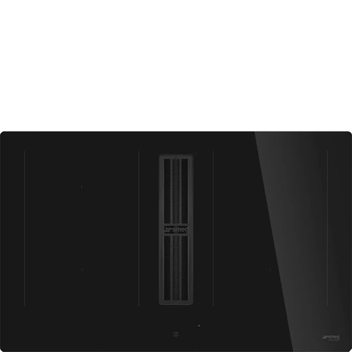 SMEG PÁRAELSZÍVÓVAL INTEGRÁLT INDUKCIÓS FŐZŐLAP, Universal design, 83x52 cm, kivezetéses, fekete üveg
