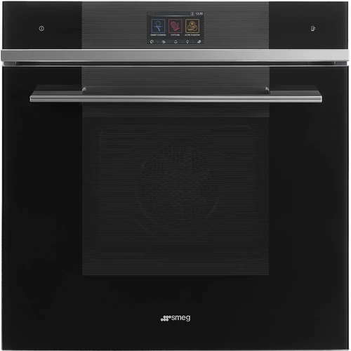 SMEG PIROLITIKUS HŐLÉGKEVERÉSES SÜTŐ,Linea,10+1 funkció,150 automatikus program,színes TFT kijelző,fekete üveg