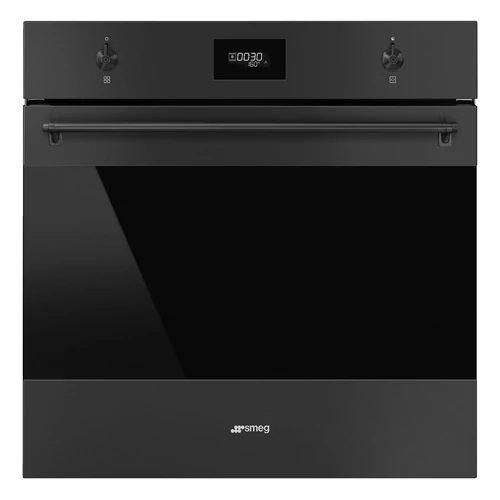 SMEG PIROLITIKUS HŐLÉGKEVERÉSES SÜTŐ, Classicaa design, 60 cm, CS LCD, matt fekete