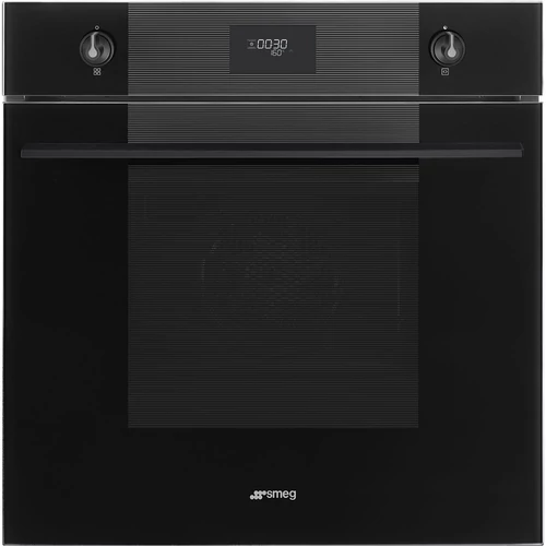 SMEG PIROLITIKUS HŐLÉGKEVERÉSES SÜTŐ, Linea design, 60 cm, CS LCD, mélyfekete üveg