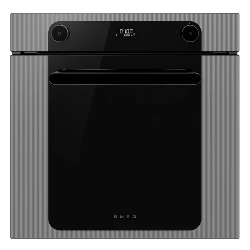 SMEG PIROLITIKUS HŐLÉGKEVERÉSES SÜTŐ, Musa design, 60 cm, ezüst/fekete, Schuko