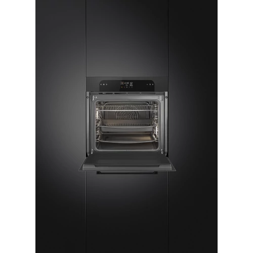 SMEG PIROLITIKUS HŐLÉGKEVERÉSES SÜTŐ, Musa design, Galileo, 60 cm, 10 funkció, ES LCD, fekete, Schuko