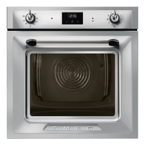SMEG PIROLITIKUS HŐLÉGKEVERÉSES SÜTŐ, Victoria design, Galileo, 60 cm, ES LCD, inox