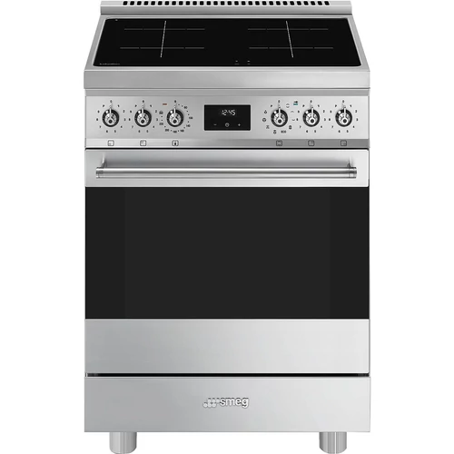 SMEG PIROLITIKUS SZABADONÁLLÓ TŰZHELY, Classica design, 60 cm, 1 sütőtér, indukciós főzőlap, inox