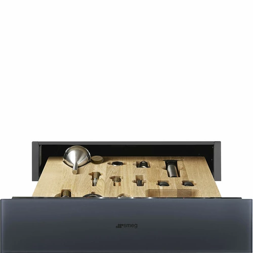 SMEG SOMMELIER FIÓK, Linea design, 15 cm, neptune szürke üveg