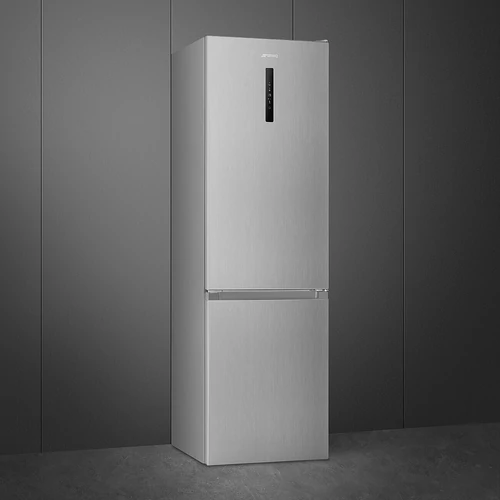 SMEG SZABADONÁLLÓ HŰTŐ ÉS FAGYASZTÓ, 60x186 cm, fordítható ajtó, LED kijelző, inox