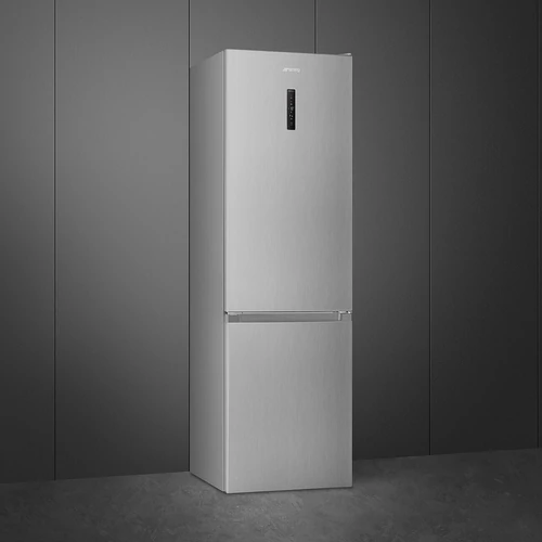 SMEG SZABADONÁLLÓ HŰTŐ ÉS FAGYASZTÓ, 60x200 cm, D energiaosztály, külső kijelző, inox