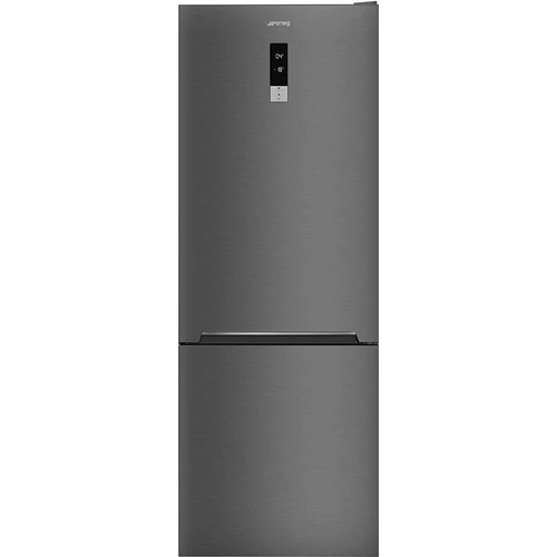 SMEG SZABADONÁLLÓ HŰTŐ ÉS FAGYASZTÓ, 70,5x202 cm, külső kijelző, fordítható ajtó, sötét inox