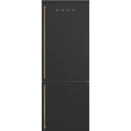 SMEG SZABADONÁLLÓ HŰTŐ ÉS FAGYASZTÓ, Colonial design, 70x90 cm, jobb oldali pántok, antracit