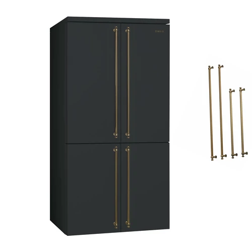 SMEG SZABADONÁLLÓ HŰTŐ ÉS FAGYASZTÓ, Colonial design, 91,5x187,5 cm, antracit