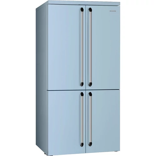 SMEG SZABADONÁLLÓ HŰTŐ ÉS FAGYASZTÓ, Victoria design, 91,5x187 cm, francia ajtó, világoskék