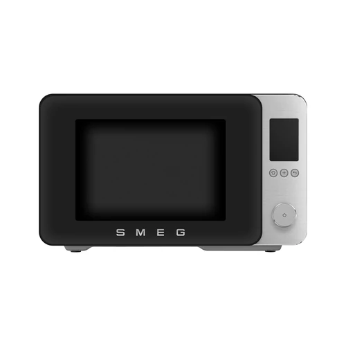 SMEG ASZTALI MIKROHULLÁMÚ SÜTŐ GRILL, LÉGKEVERÉS ÉS AIRFRY funkcióval, Collezione design, 27 liter, matt fekete