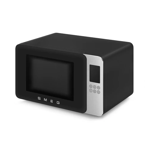 SMEG ASZTALI MIKROHULLÁMÚ SÜTŐ GRILLEL, Collezione design, 29 liter, matt fekete