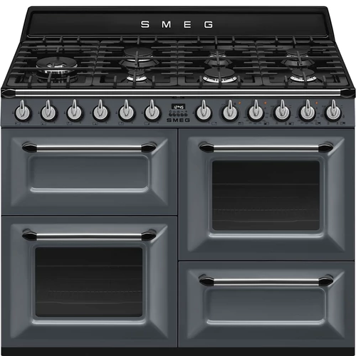 SMEG SZABADONÁLLÓ TŰZHELY,Victoria,110cm,2 sütő,61+61 l,grill rekesz 36 l,7égő,palaszürke