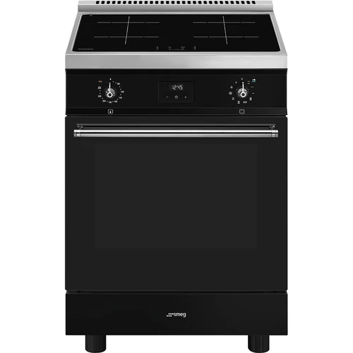 SMEG SZABADONÁLLÓ TŰZHELY, Classica design, 60 cm, 1 sütőtér, indukciós főzőlap, fekete