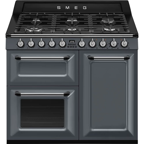 SMEG SZABADONÁLLÓ TŰZHELY, Victoria,100cm,61+84+36 l,8+1 funkció,6 égő,palaszürke