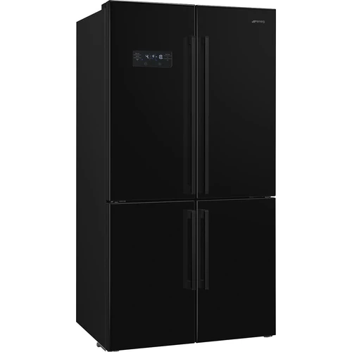 SMEG SZABANONÁLLÓ HŰTŐ ÉS FAGYASZTÓ, 90,8x182 cm, E energiaosztály, külső LED kijelző, francia ajtó, fekete