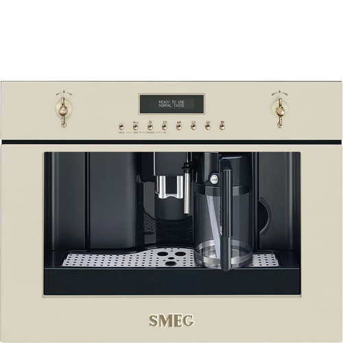 SMEG TELJESEN AUTOMATA KÁVÉFŐZŐ, Colonial design, 60x45 cm, bézs, bronz vezérlőgombok