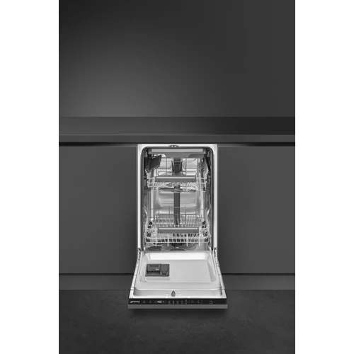 SMEG TELJESEN BEÉPÍTHETŐ MOSOGATÓGÉP, 45 cm, 10 teríték, 8 funkció, 2 hőmérséklet, 46dB