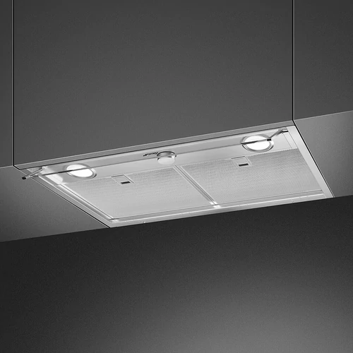 SMEG UNIVERSALE design beépíthető páraelszívó, 56 cm, inox, tekerőgombos vezérlés