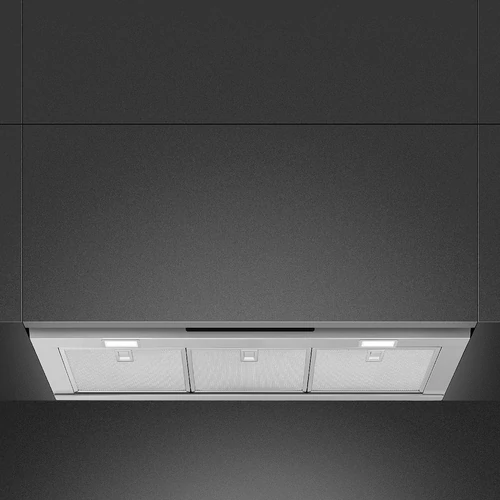 SMEG UNIVERSALE design beépíthető páraelszívó, 86 cm, inox, 3+1 sebesség