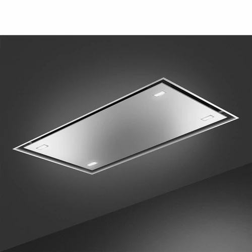 SMEG UNIVERSALE design mennyezeti páraelszívó, 120 cm, inox, 4 spot LED a sarkokban