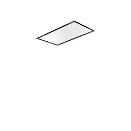 SMEG UNIVERSALE design mennyezeti páraelszívó, 90 cm, matt fehér, 4 spot LED a sarkokban