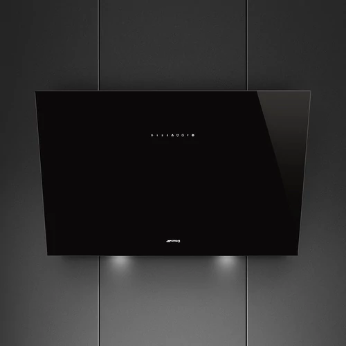 SMEG UNIVERSALE design vertikális fali páraelszívó, 90 cm, fekete