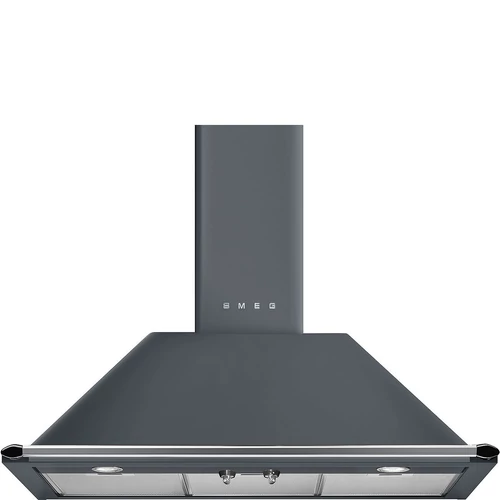 SMEG VICTORIA design kürtős fali páraelszívó, 90 cm, palaszürke