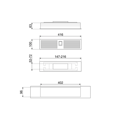 SMEG ZSÍRSZŰRŐ domino páraelszívóhoz (KDH12WLD), 1 db