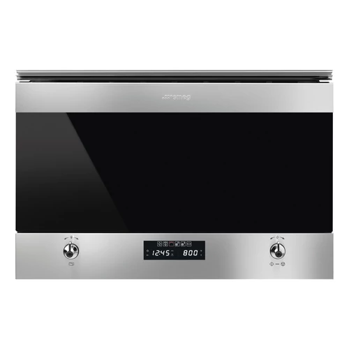 SMEG MIKROHULLÁMÚ SÜTŐ, Classic design, beépíthető, 22 liter, inox