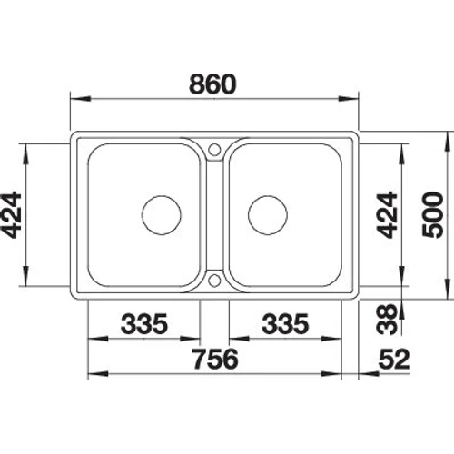 BLANCO CLASSIMO 8-IF fényezett. 2 csaplyuk