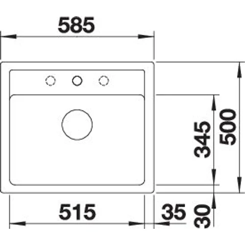 BLANCO LEGRA 6 fekete tart.nélkül