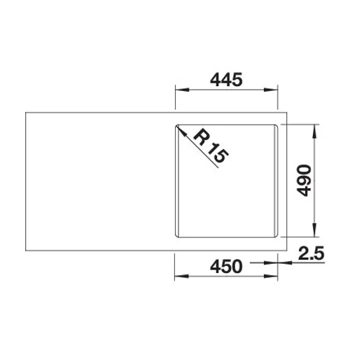 BLANCO NAYA 45 antracit