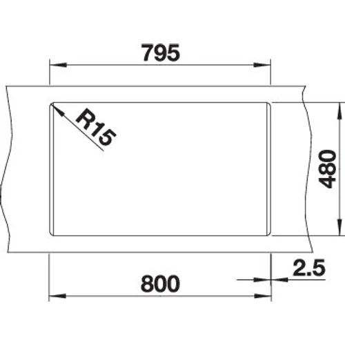 BLANCO NAYA 8 antracit exc.nélk.